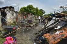 Gestión del Riesgo activó la ERE ante incendio del asentamiento Villa Uribe
