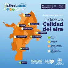 Cali inició el ‘día sin carro’ con ICA aceptable