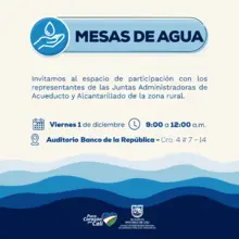 Mesa de agua con los administradores de las JAAA