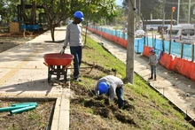 Así va el primer parque cultural de Cali a lo largo de sus tres tramos en la primera fase de ejecución.