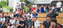 Los custodios del Alumbrado Navideño en el Bulevar del Río