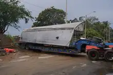 Continúa con éxito el traslado del buque ARC Jaime Eduardo Cárdenas al Parque Pacífico