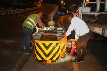 Acciones que recuperan a Cali: Alcaldía instaló dos amortiguadores de impacto para garantizar la seguridad vial