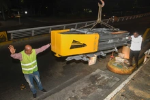 Acciones que recuperan a Cali: Alcaldía instaló dos amortiguadores de impacto para garantizar la seguridad vial