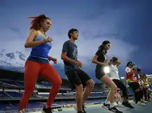 La pista atlética del estadio Pascual Guerrero también se puso en servicio en horario nocturno