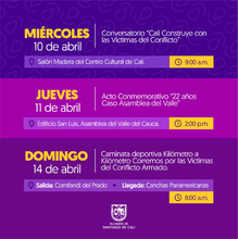 Cali se une para conmemorar la Semana de Reconciliación, Solidaridad y Memoria por las Víctimas del Conflicto