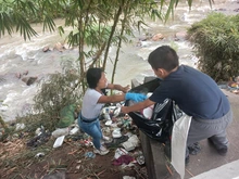 Plogging liberó de 1,5 toneladas de residuos al río Cali