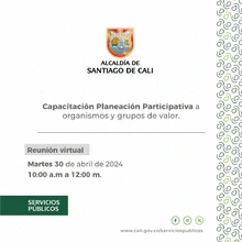 Capacitación en planeación participativa