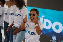Los ‘ídolos’ se presentaron en sociedad y animaron la jornada en la estación Panamericana de la Ciclovida