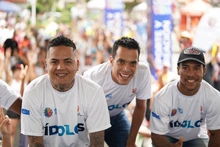 Los ‘ídolos’ se presentaron en sociedad y animaron la jornada en la estación Panamericana de la Ciclovida