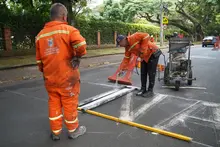 En el primer semestre de 2024 se demarcaron en Cali más de 168 mil metros lineales de vías 