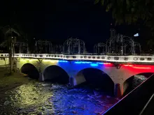 En Cali, nueve hitos y monumentos brillan de amarillo, azul y rojo para apoyar a la Selección Colombia en la final de la Copa América