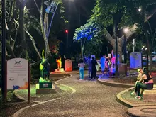 En Cali, nueve hitos y monumentos brillan de amarillo, azul y rojo para apoyar a la Selección Colombia en la final de la Copa América