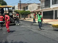 Barrio Pampalinda dice #ChaoHueco: inició la pavimentación de una de sus vías más importantes