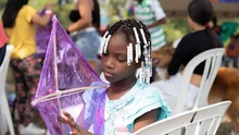 Con pícnic, una tarde de cometas y actividades lúdicas, los niños  fueron protagonistas en el jarillón del río Cauca