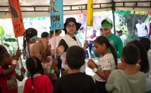 Con pícnic, una tarde de cometas y actividades lúdicas, los niños  fueron protagonistas en el jarillón del río Cauca