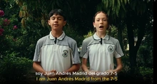 Presentación de videos en inglés: una de las oportunidades de la institución educativa Santa Cecilia
