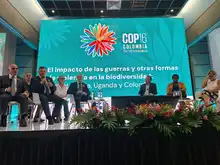 Desde la Cop16 piden detener las guerras y hacer la paz con la naturaleza