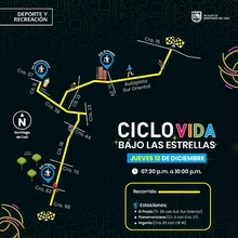 ‘Ciclovida bajo las estrellas’: vive una noche en movimiento y llena de energía 