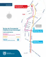 Conozca los cambios en las rutas intermunicipales que conectan a Cali con Jamundí, Puerto Tejada, Villa Rica, Santander de Quilichao y Popayán