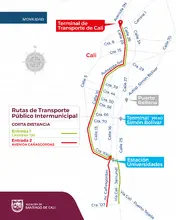 Conozca los cambios en las rutas intermunicipales que conectan a Cali con Jamundí, Puerto Tejada, Villa Rica, Santander de Quilichao y Popayán