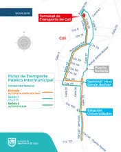 Conozca los cambios en las rutas intermunicipales que conectan a Cali con Jamundí, Puerto Tejada, Villa Rica, Santander de Quilichao y Popayán