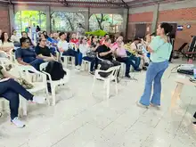 Socialización en el Polideportivo Vipasa, comuna 2. 