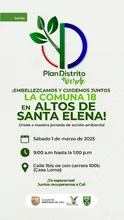 El Plan ‘Distrito más Verde’ llevará toda la oferta institucional del Dagma al sector Altos de Santa Elena