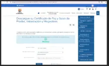 Paso 3. Dar clic en “Certificado de paz y salvo”