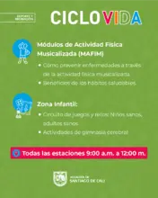 Muévete, previene y disfruta: la Ciclovida de Cali te invita a una jornada  de salud y bienestar