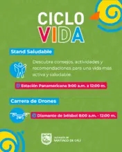 Muévete, previene y disfruta: la Ciclovida de Cali te invita a una jornada  de salud y bienestar