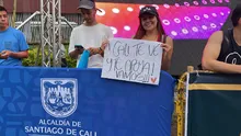 Desde la madrugada, cientos de caleños alientan a los deportistas que corren la Maratón de Cali