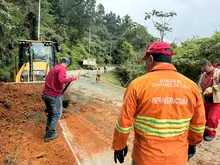 Secretaría de Infraestructura inicia la recuperación de daño ocasionado por falla geológica en la vía a Pichindé 