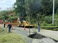 Secretaría de Infraestructura inicia la recuperación de daño ocasionado por falla geológica en la vía a Pichindé