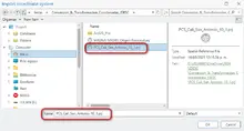 Figura 3. Importación de un sistema de coordenadas personalizado en ArcGIS Pro
