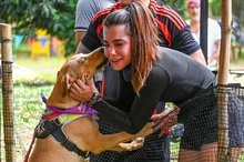 ‘Consentida’, una perrita abandonada que encontró hogar gracias a la jornada de adopción organizada el domingo por la Alcaldía de Cali