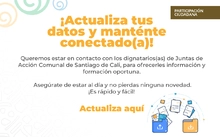 Actualiza tus datos y mantente conectado