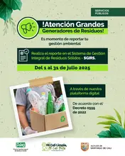 Reporte al Sistema de Gestión Integral de Residuos Sólidos (SGIRS)