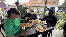 Vecinos de Mariano Ramos se unieron con comilona para agradecer trabajo ealizado en su sector 