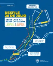 Plan de movilidad en Cali para el desfile del 20 de julio