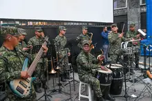 Función de La salsa vive, del caleño Juan Carvajal, en la Plaza de Cayzedo 