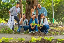 300 plantas que embellecen un parque en San Fernando: el regalo de la Clínica Imbanaco para Cali en su cumpleaños
