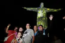 Así fue el ascenso para que caleños se gozaran el mapping en el monumento de Cristo Rey