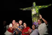 Así fue el ascenso para que caleños se gozaran el mapping en el monumento de Cristo Rey