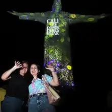 Así fue el ascenso para que caleños se gozaran el mapping en el monumento de Cristo Rey