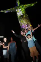 Así fue el ascenso para que caleños se gozaran el mapping en el monumento de Cristo Rey