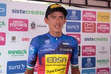 Yonathan Eugenio, mejor extranjero de la etapa 7 de la Vuelta a Colombia, se llevó la camiseta de la Alcaldía de Cali
