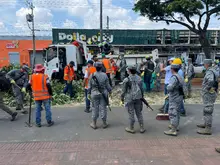 La Administración Distrital trabaja sin descanso en la recuperación de la zona afectada por ataque terrorista en inmediaciones de la Base Área
