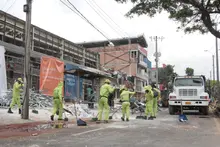Cali avanza en la recuperación de la zona afectada por el atentado terrorista del 21 de agosto