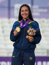 Camila Giraldo, talento de ‘Cali Élite’, le dio dos medallas de oro a Colombia en los ‘Panamericanos Junior’ de Asunción